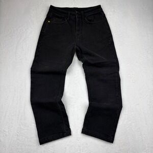 CAT Caterpillar Mens 30x29 Fleece Lined Work Pants Black Canvas CA5-30